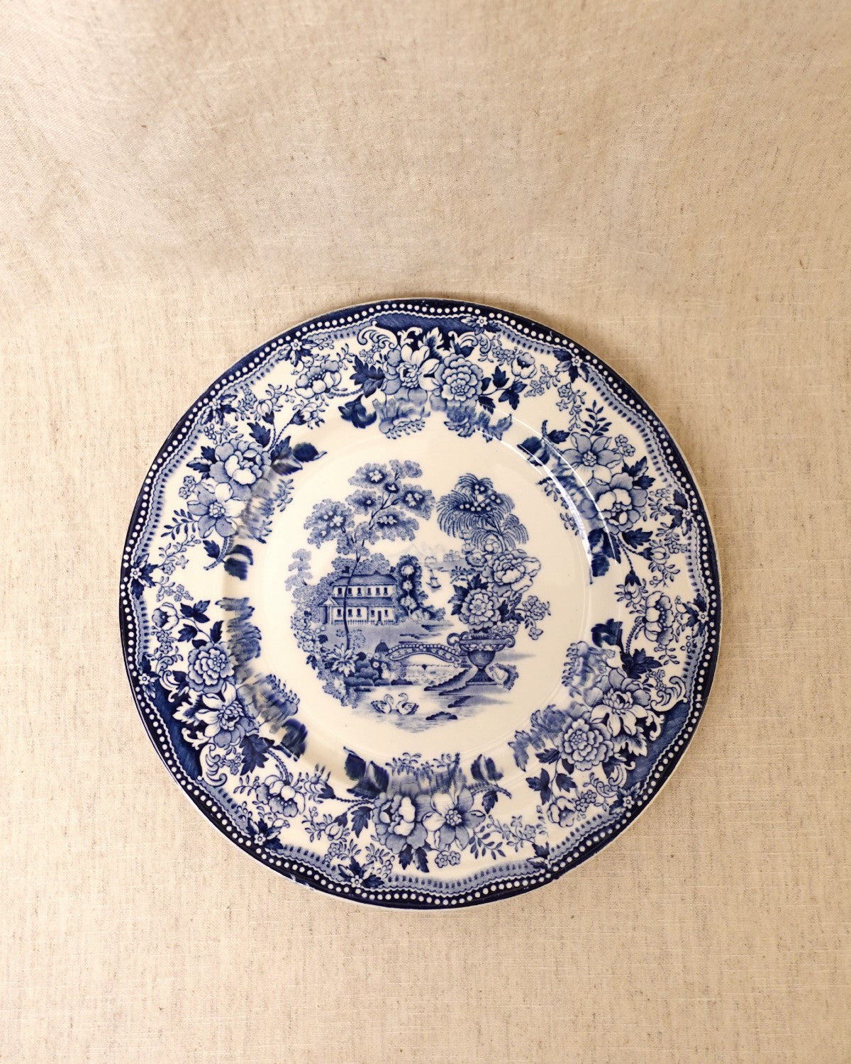 Vintage Blue and White Side Plate - Royal Staffordshire