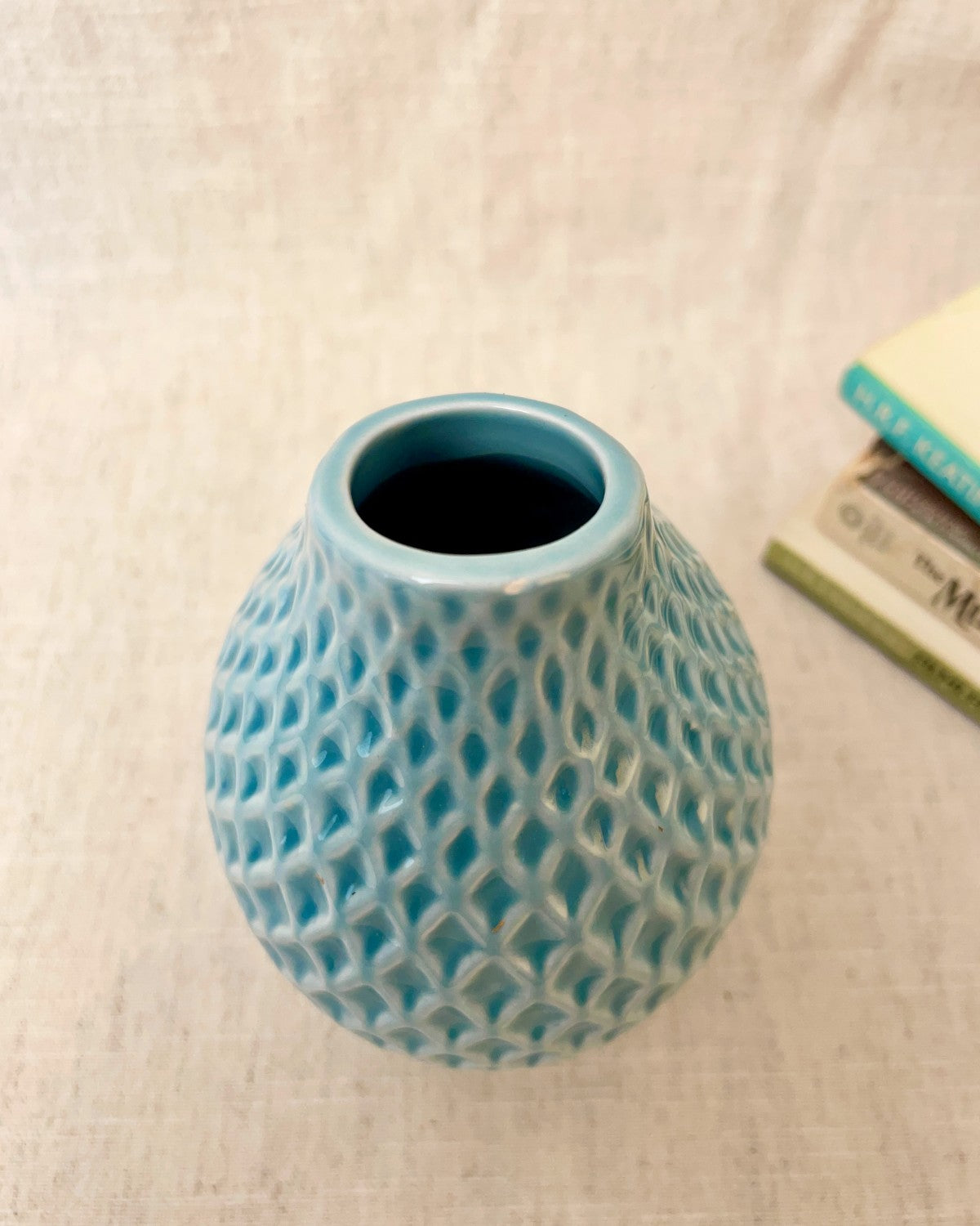 Blue Ceramic Bud Vase