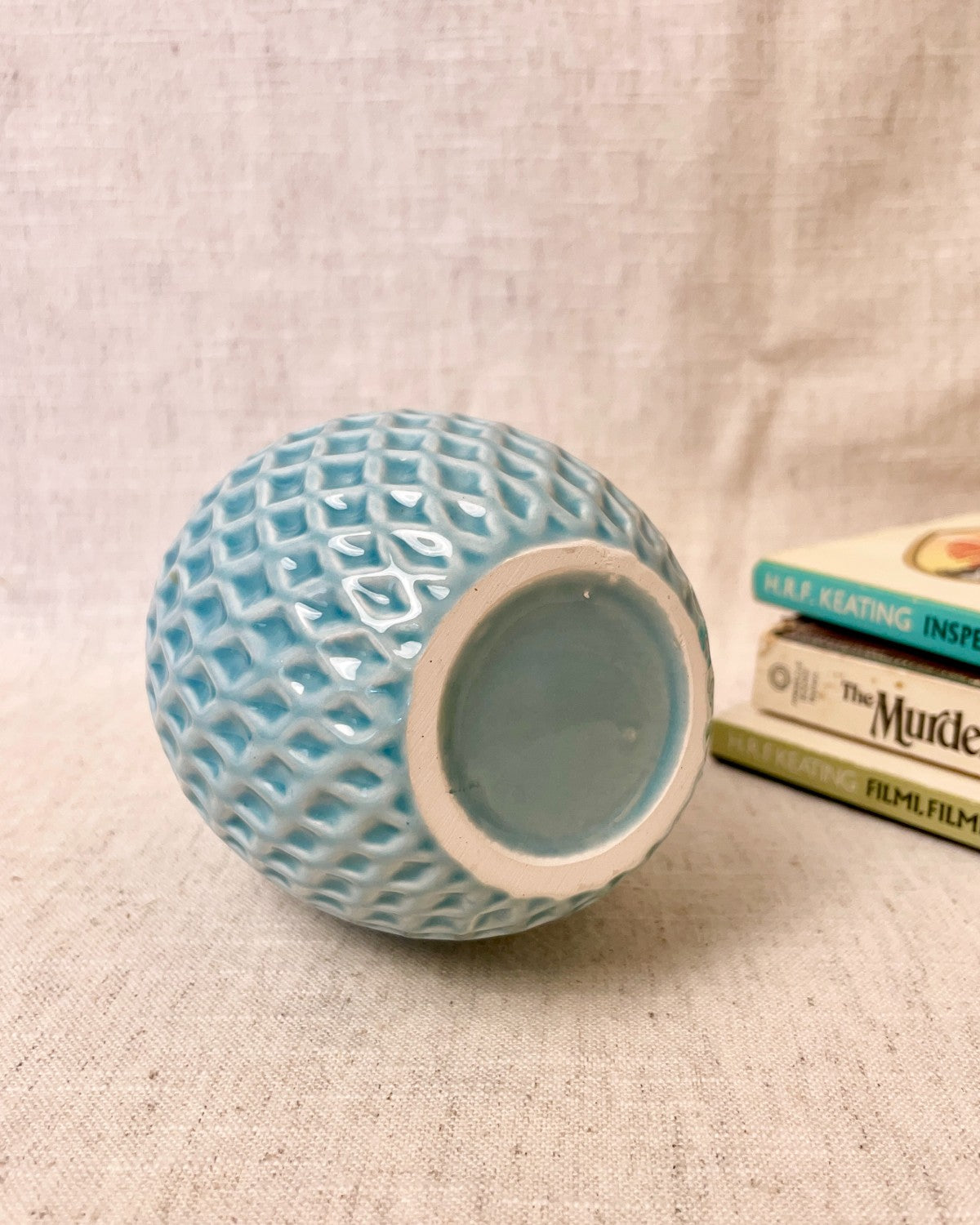 Blue Ceramic Bud Vase