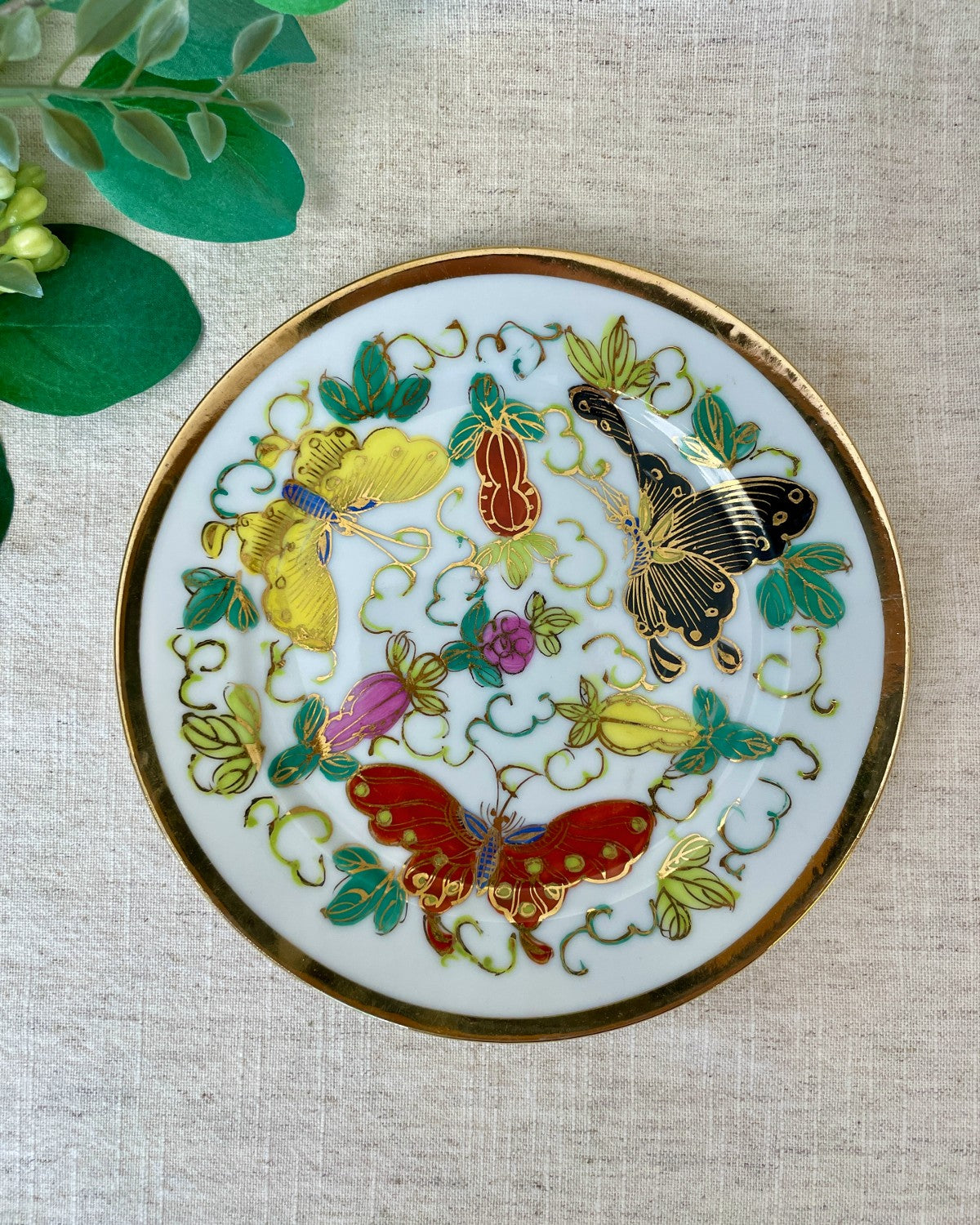 Butterfly Vintage Decorative Plate
