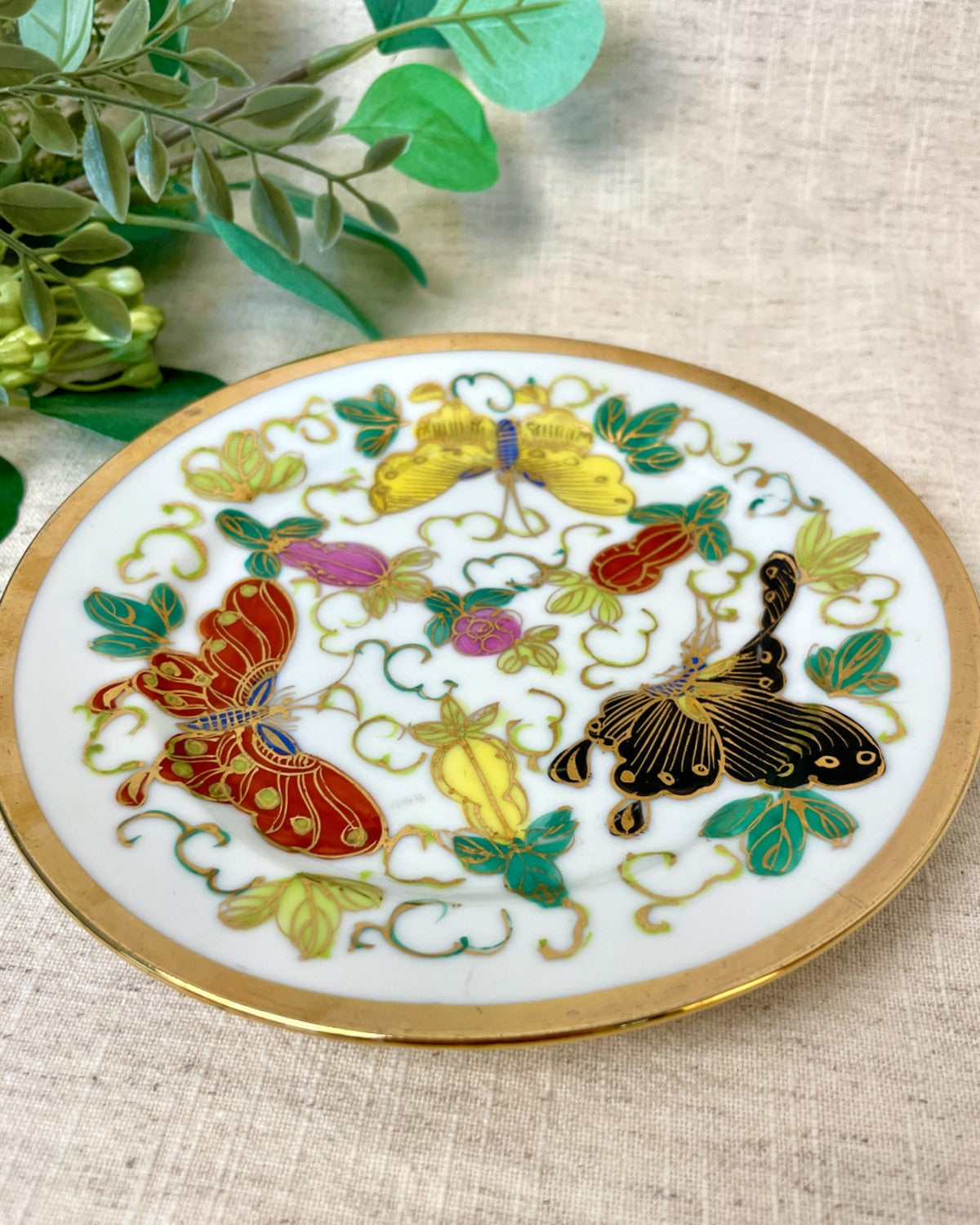 Butterfly Vintage Decorative Plate