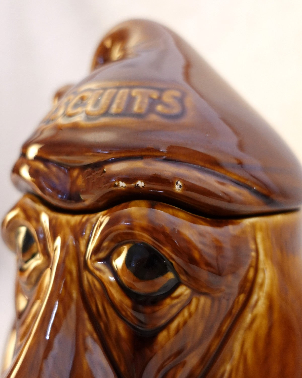 Vintage Ceramic Biscuit Barrel, Dog Shaped