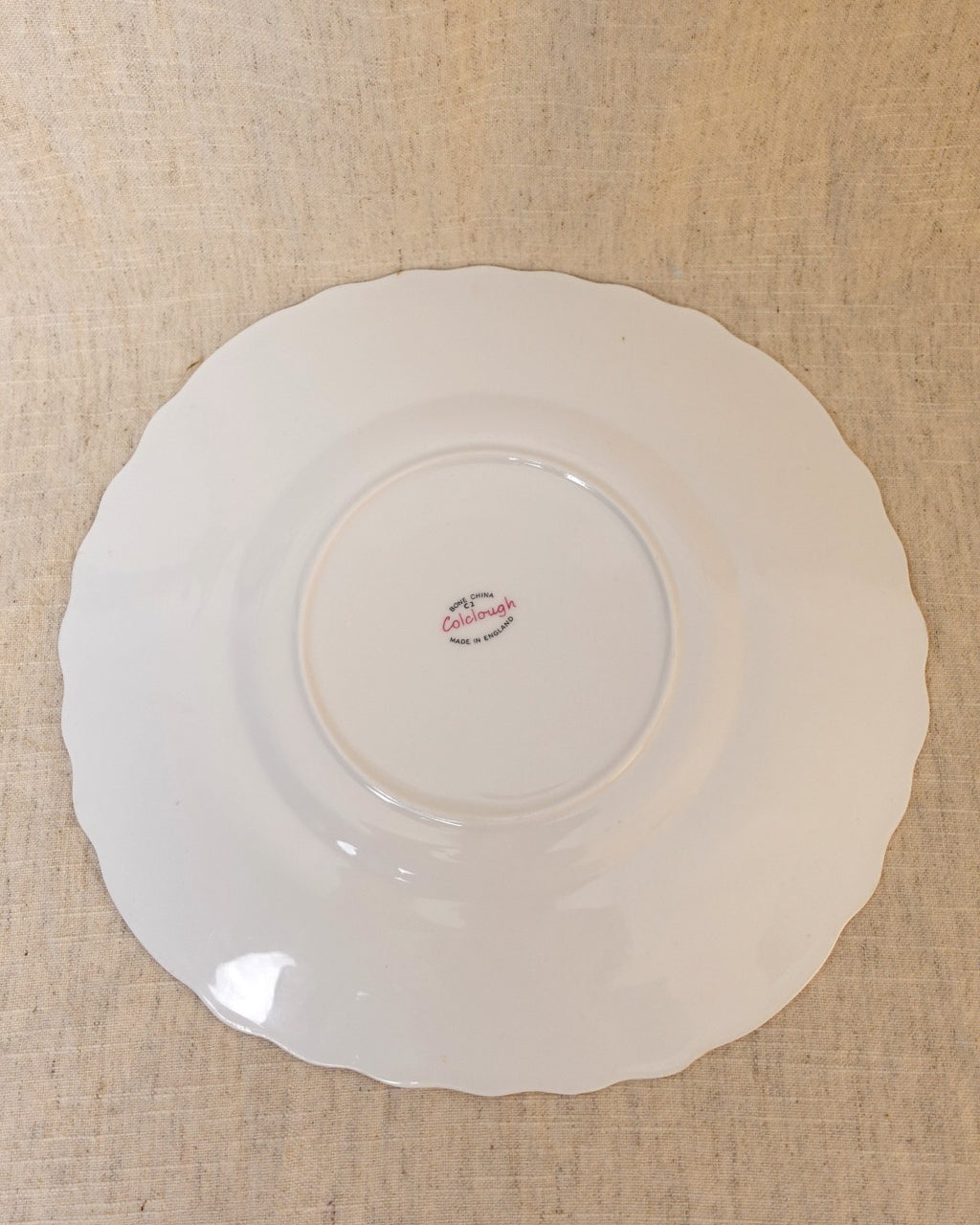 Vintage Bone China Plate with Ivy Design & Gold Detail