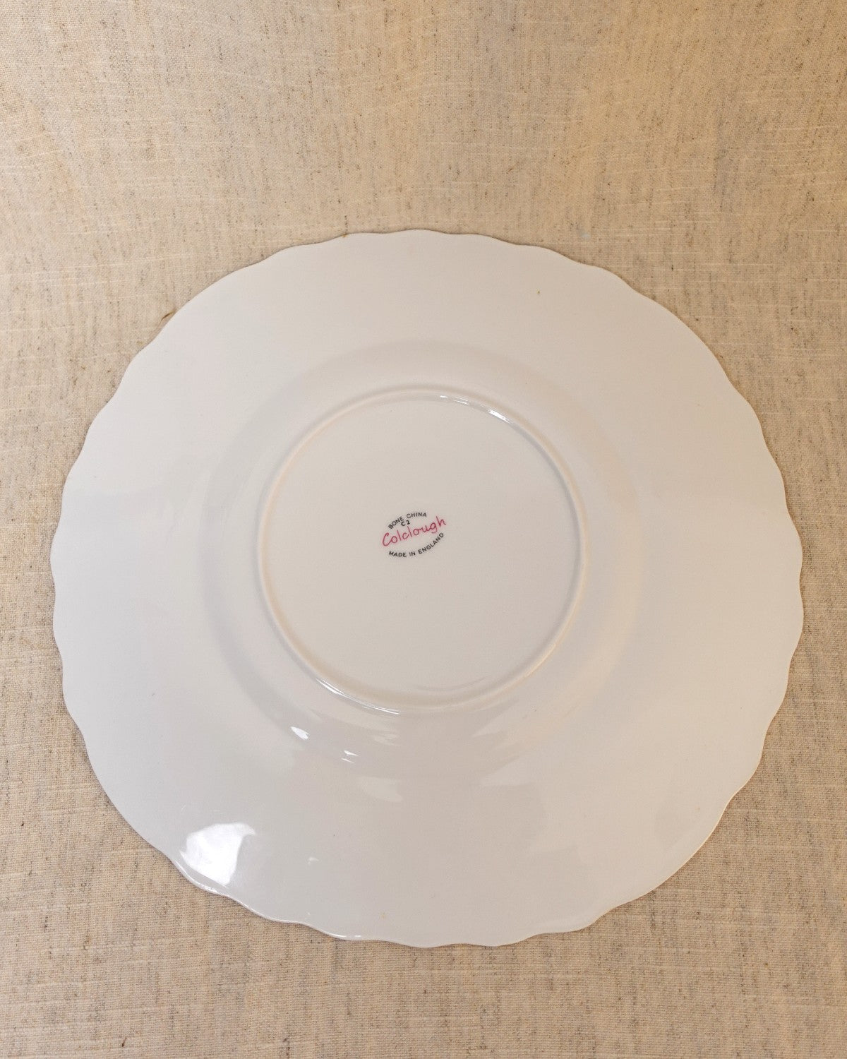 Vintage Bone China Plate with Ivy Design & Gold Detail