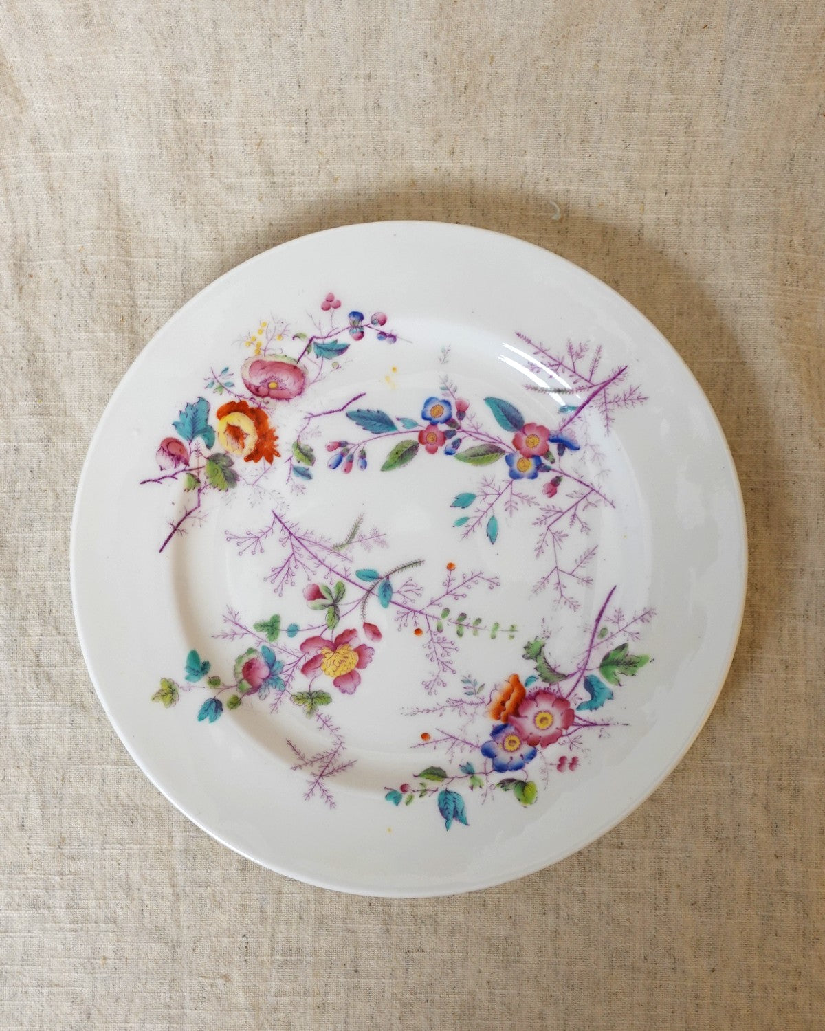 Antique Decorative Plate, Floral Pattern