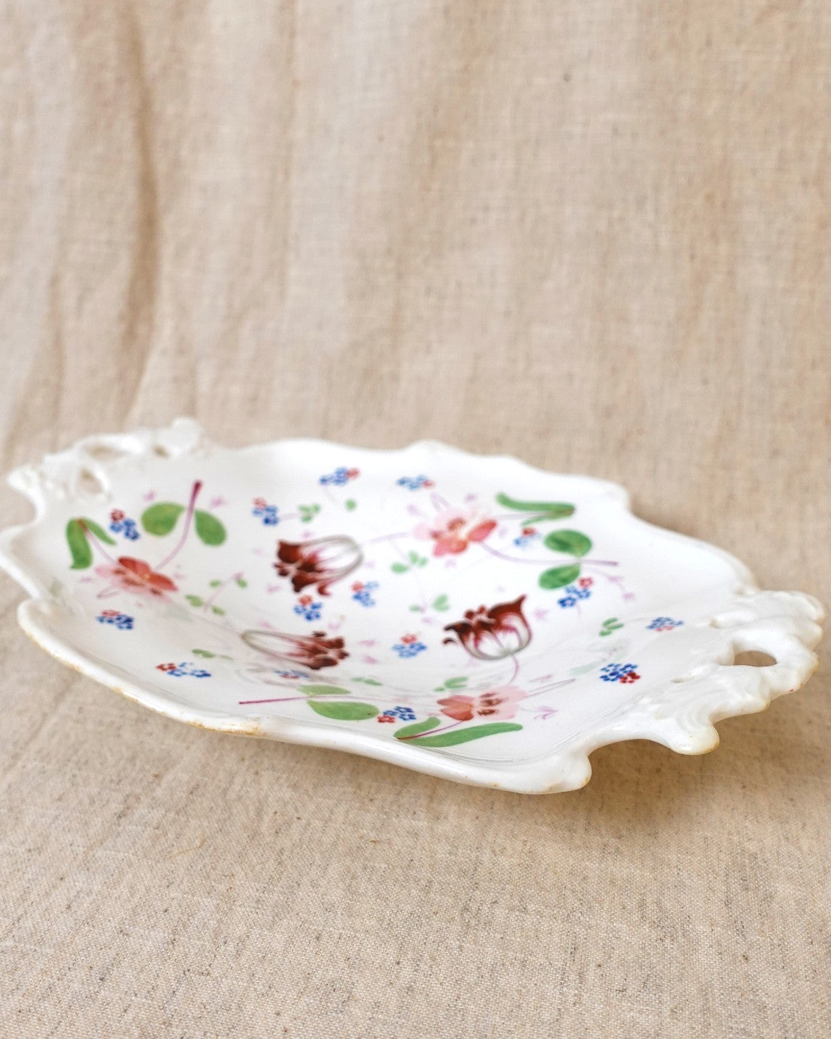 Vintage Ceramic Floral Platter