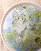 Round Melamine Cat Serving Tray