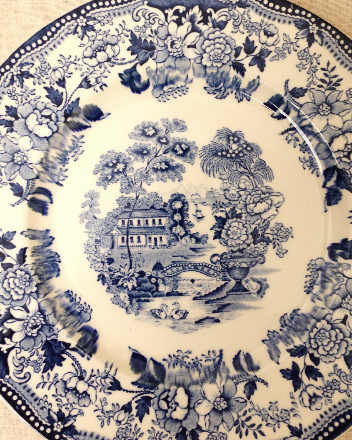 Vintage Blue and White Side Plate - Royal Staffordshire