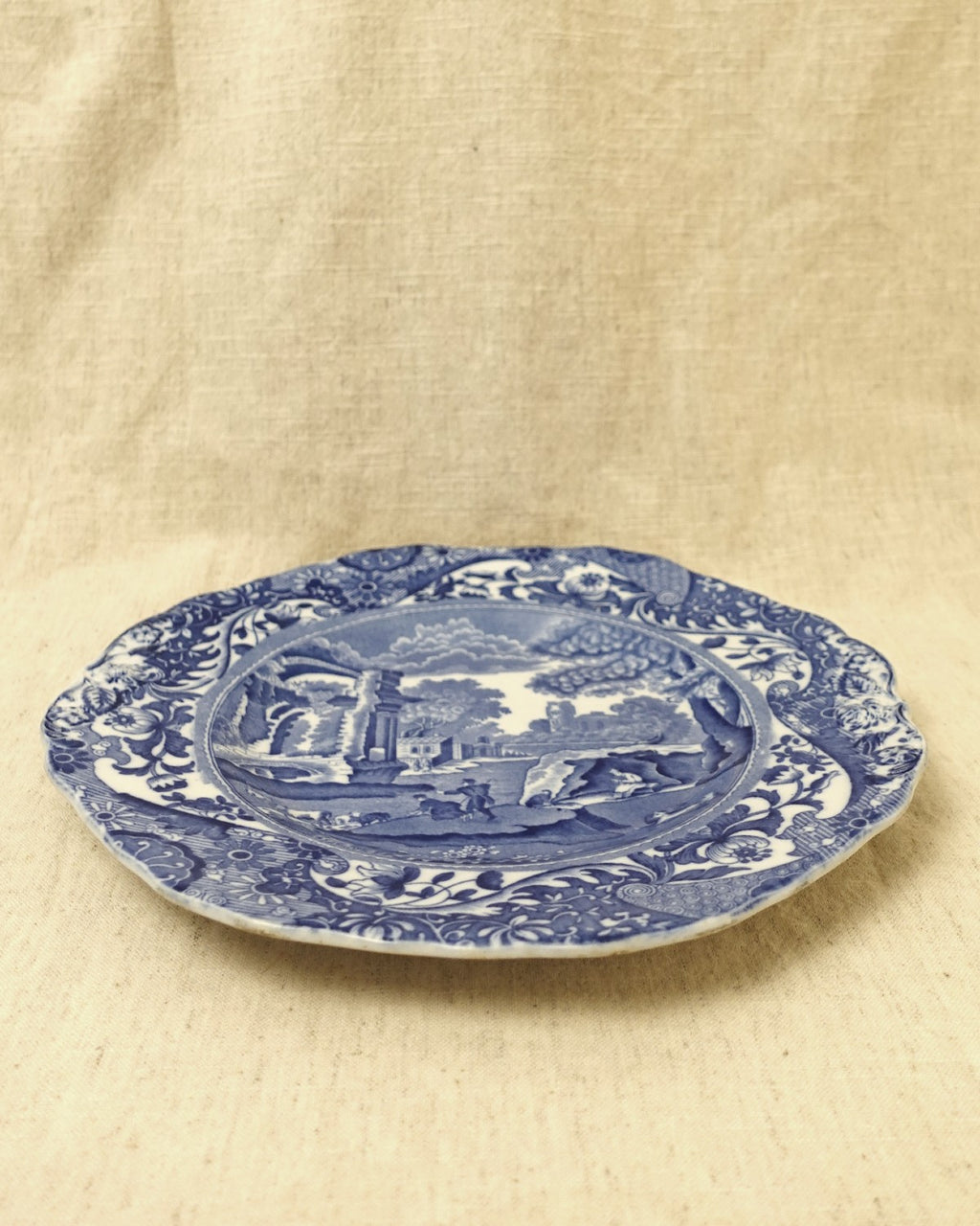 Vintage Blue and White Dinner Plate - Spode