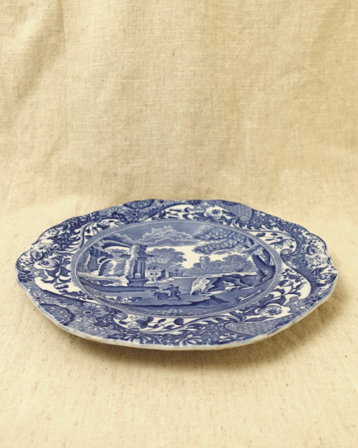 Vintage Blue and White Dinner Plate - Spode