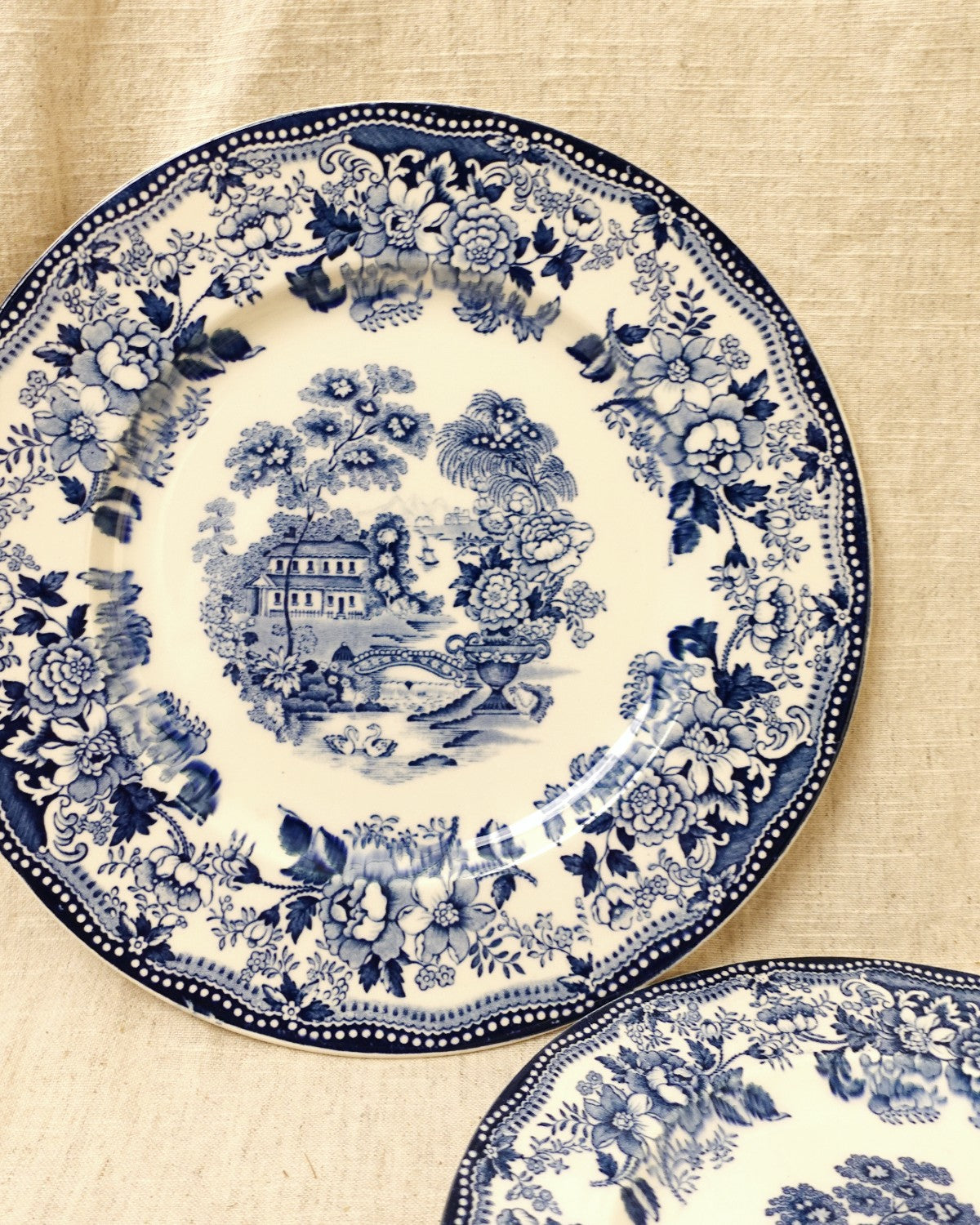 Vintage Blue and White Dinner Plate - Royal Staffordshire