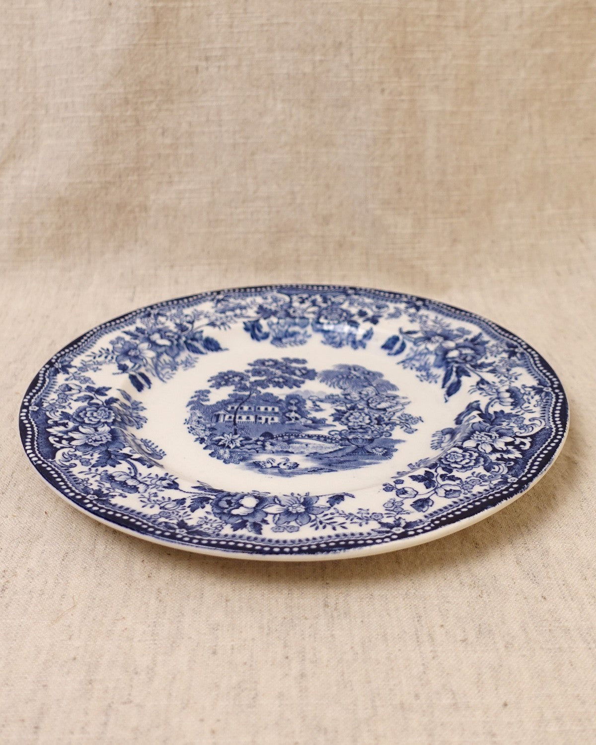 Vintage Blue and White Dinner Plate - Royal Staffordshire
