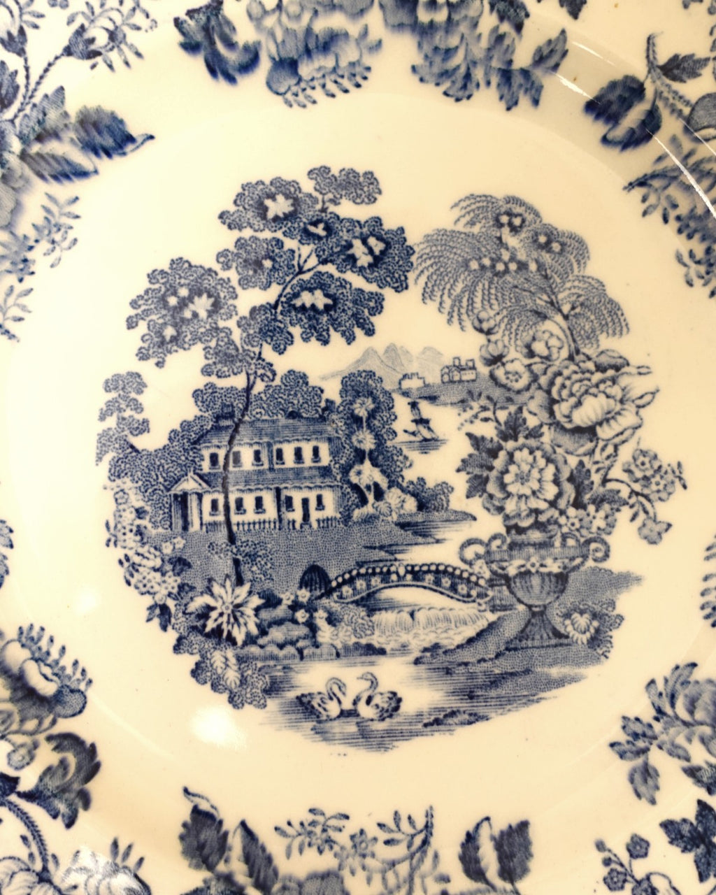 Vintage Blue and White Dinner Plate - Royal Staffordshire