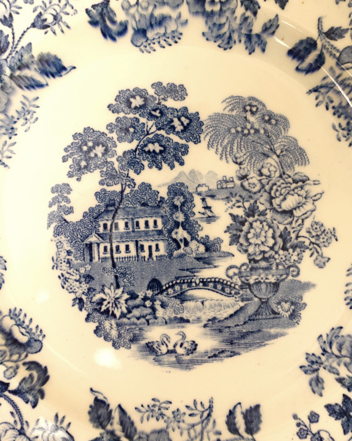 Vintage Blue and White Dinner Plate - Royal Staffordshire