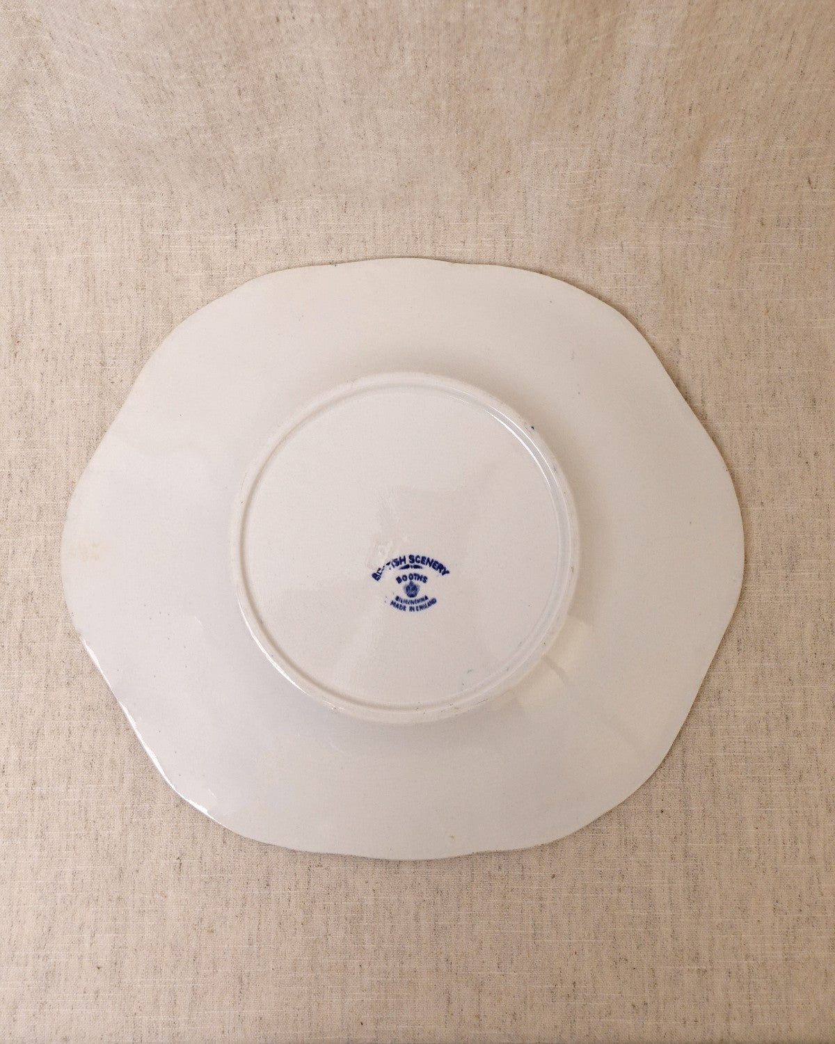Vintage Blue and White Dinner Plate - Booths