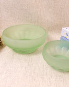 Green Frosted Glass Bowl, Small