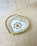Vintage Ceramic Heart-Shaped Trinket Dish
