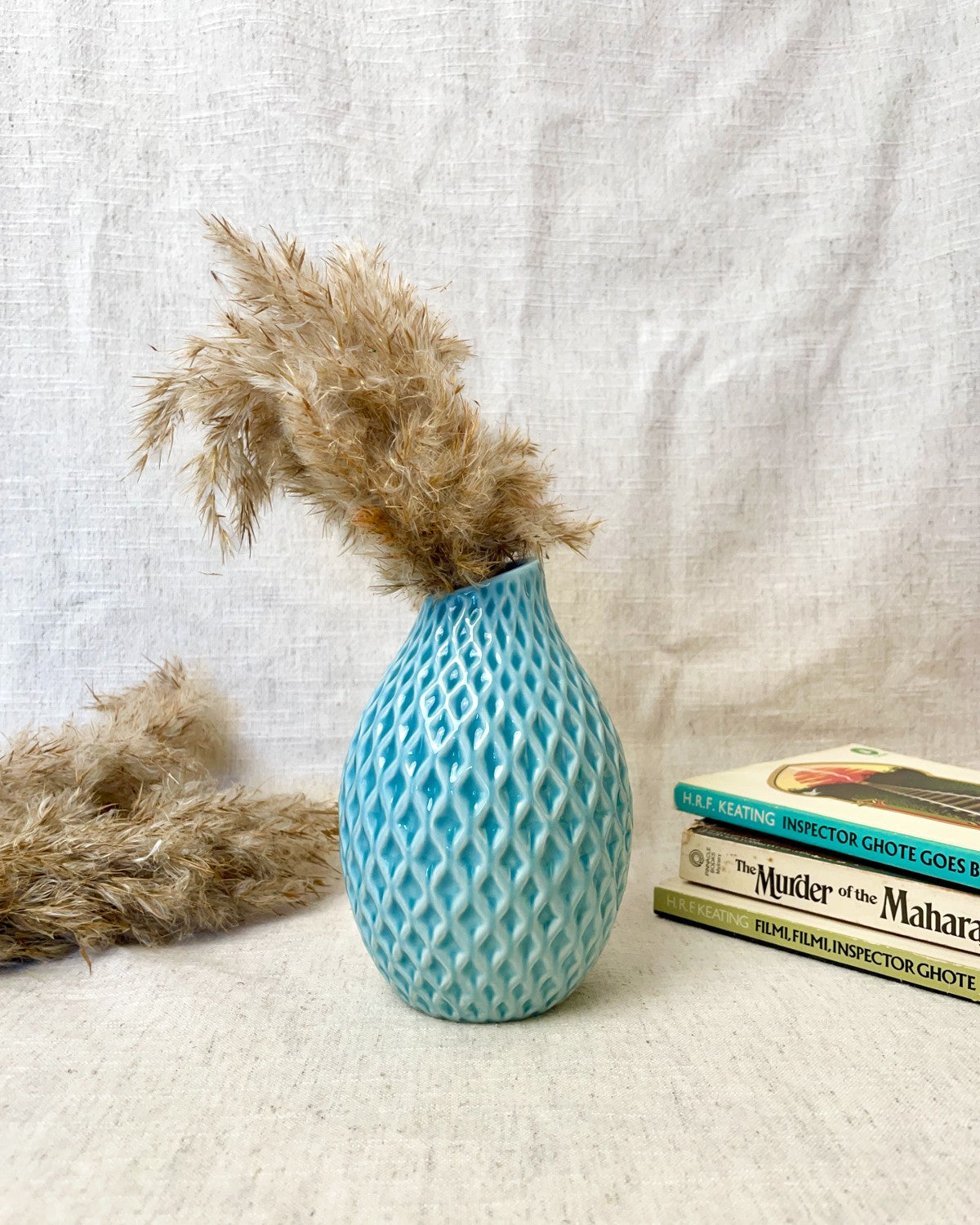Blue Ceramic Bud Vase