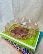 Pink Vintage Glass Serving Bowl