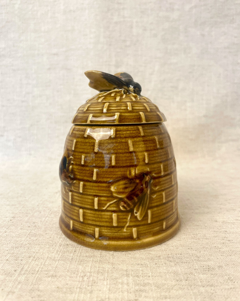 Vintage Bee Honey Pot with Lid