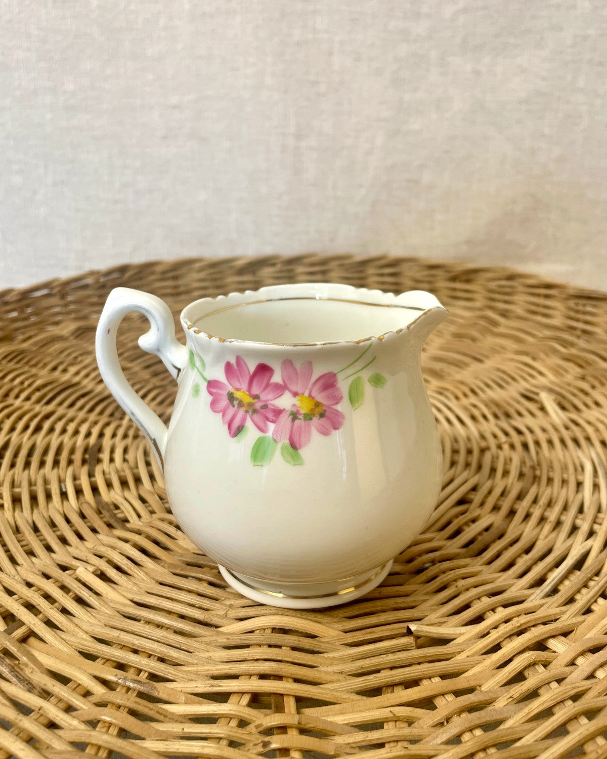 Vintage Floral China Milk Jug