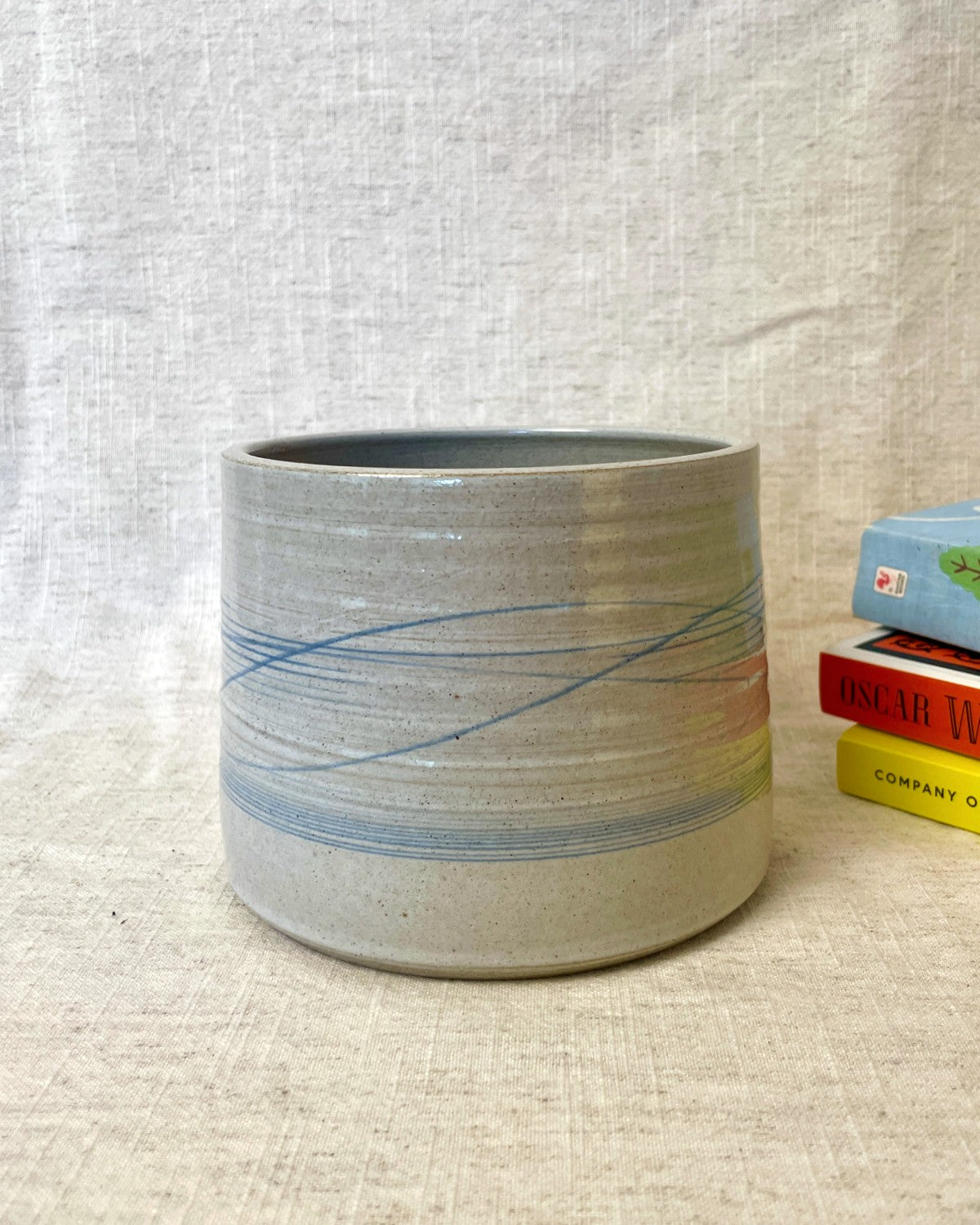 Grey & Blue Indoor Plant Pot