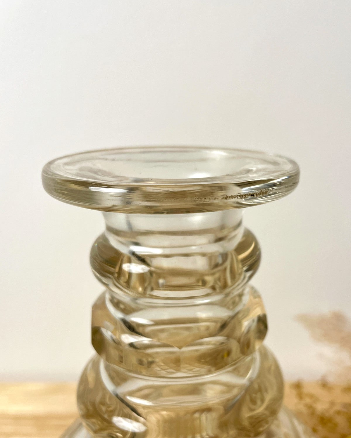 Vintage Round Cut Glass Decanter