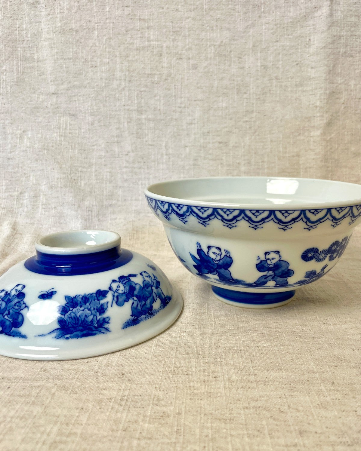 Vintage Japanese Karako Bowl with Lid