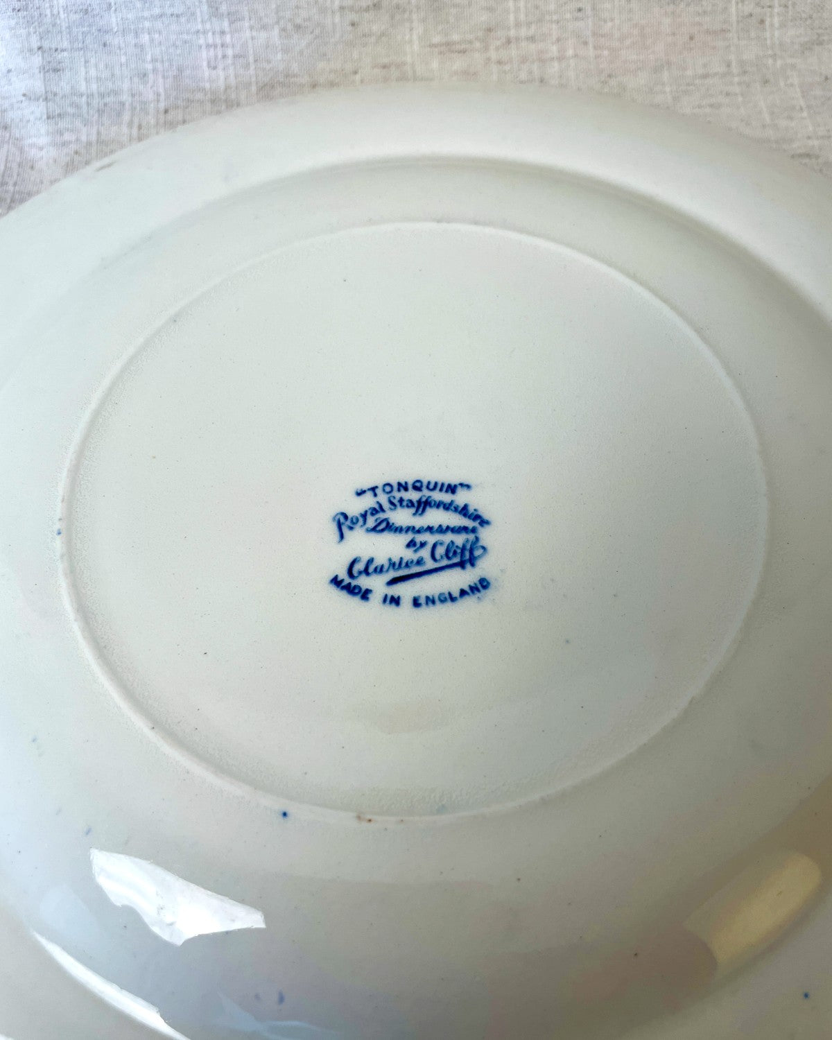 Vintage Royal Staffordshire Tonquin Dinner Plate, Blue & White