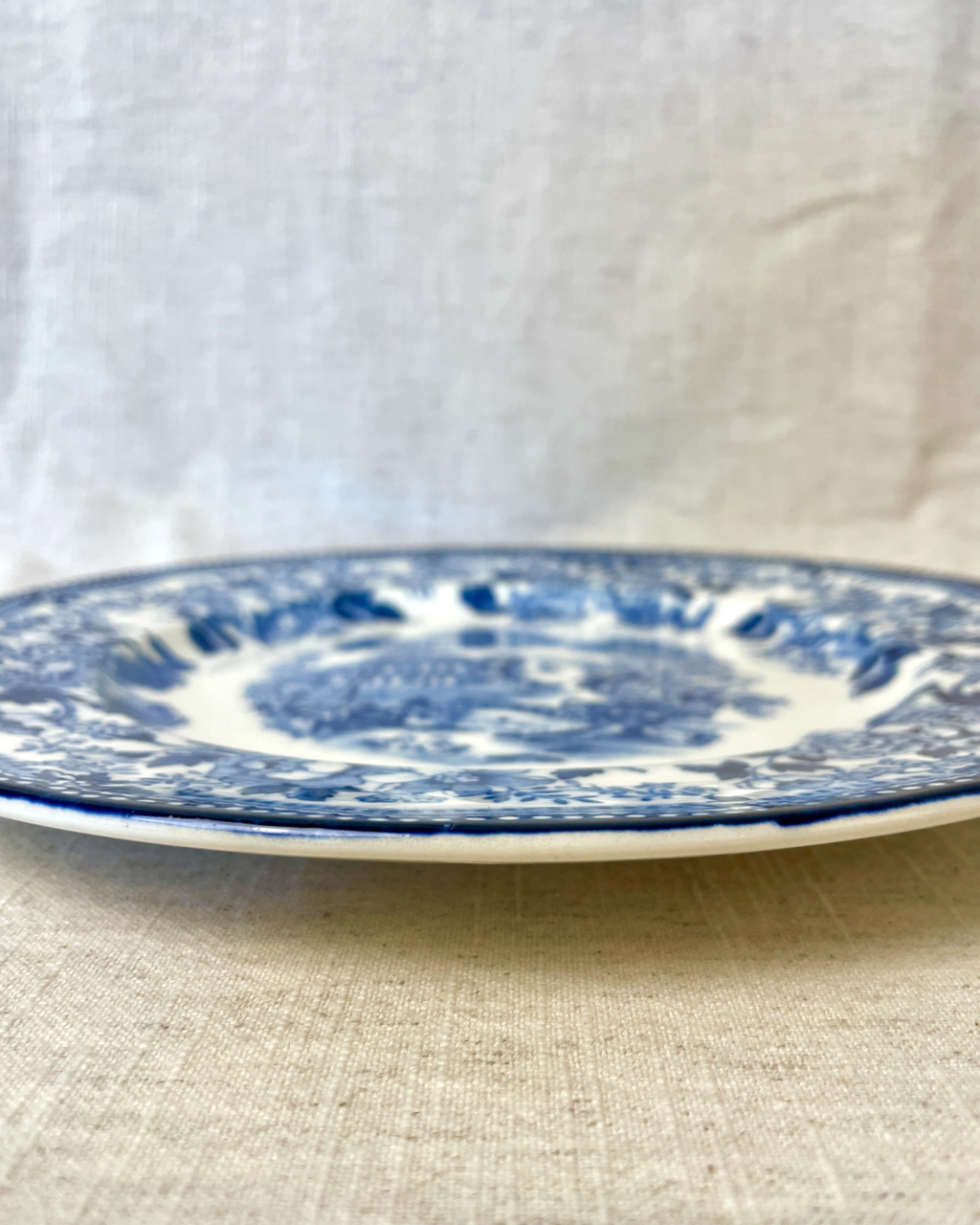 Vintage Royal Staffordshire Tonquin Dinner Plate, Blue & White
