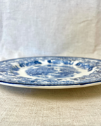Vintage Royal Staffordshire Tonquin Dinner Plate, Blue & White