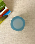 Miniature Blue Frosted Glass Bowl / Tealight Holder