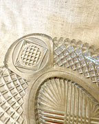 Vintage Cut Glass Serving Dish