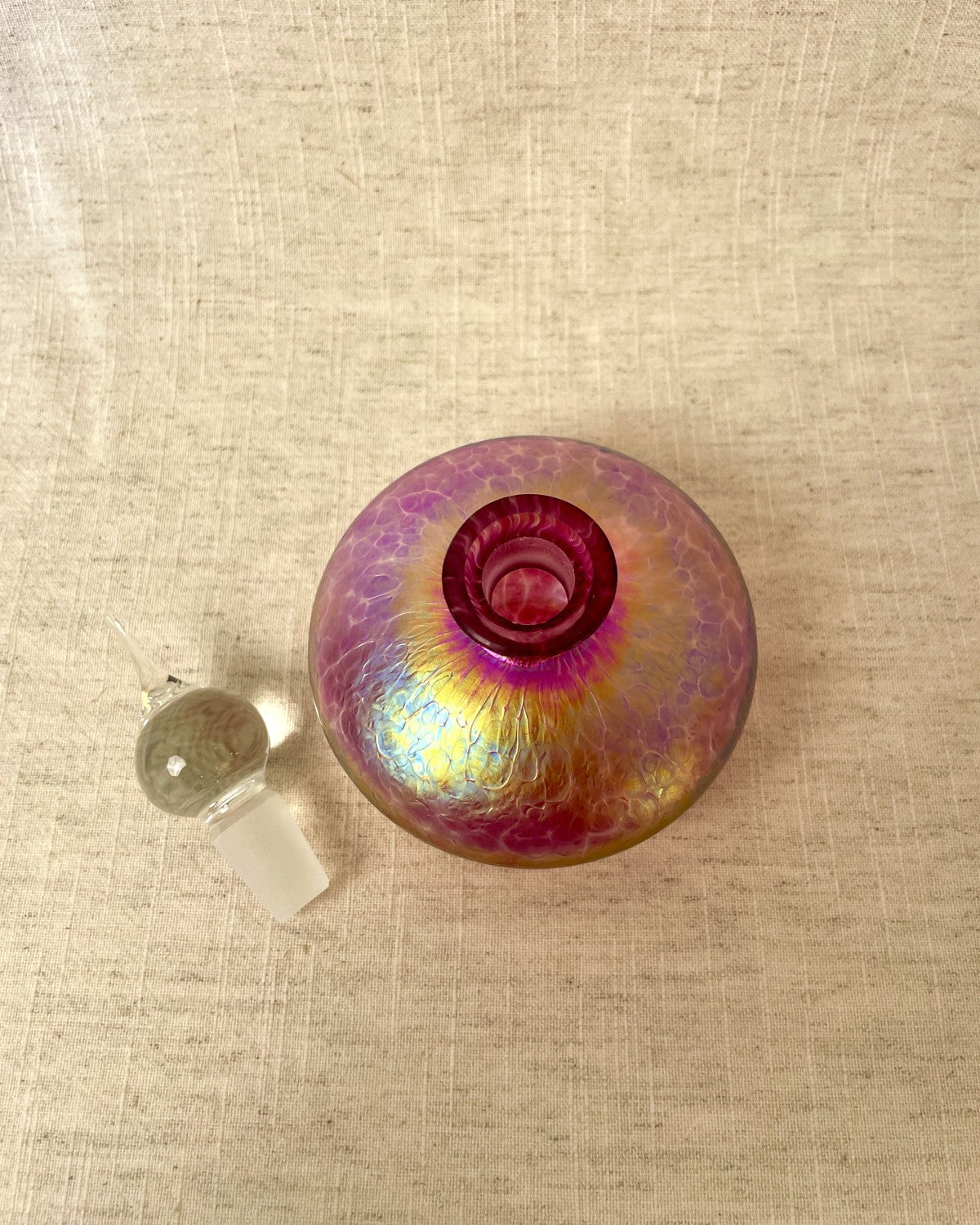Irredescant Decorative Glass Perfume Bottle