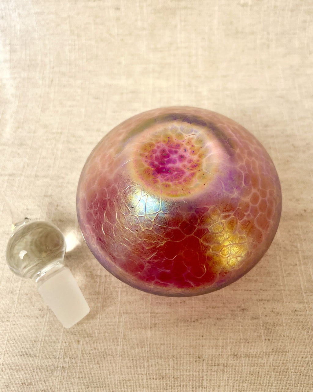 Irredescant Decorative Glass Perfume Bottle