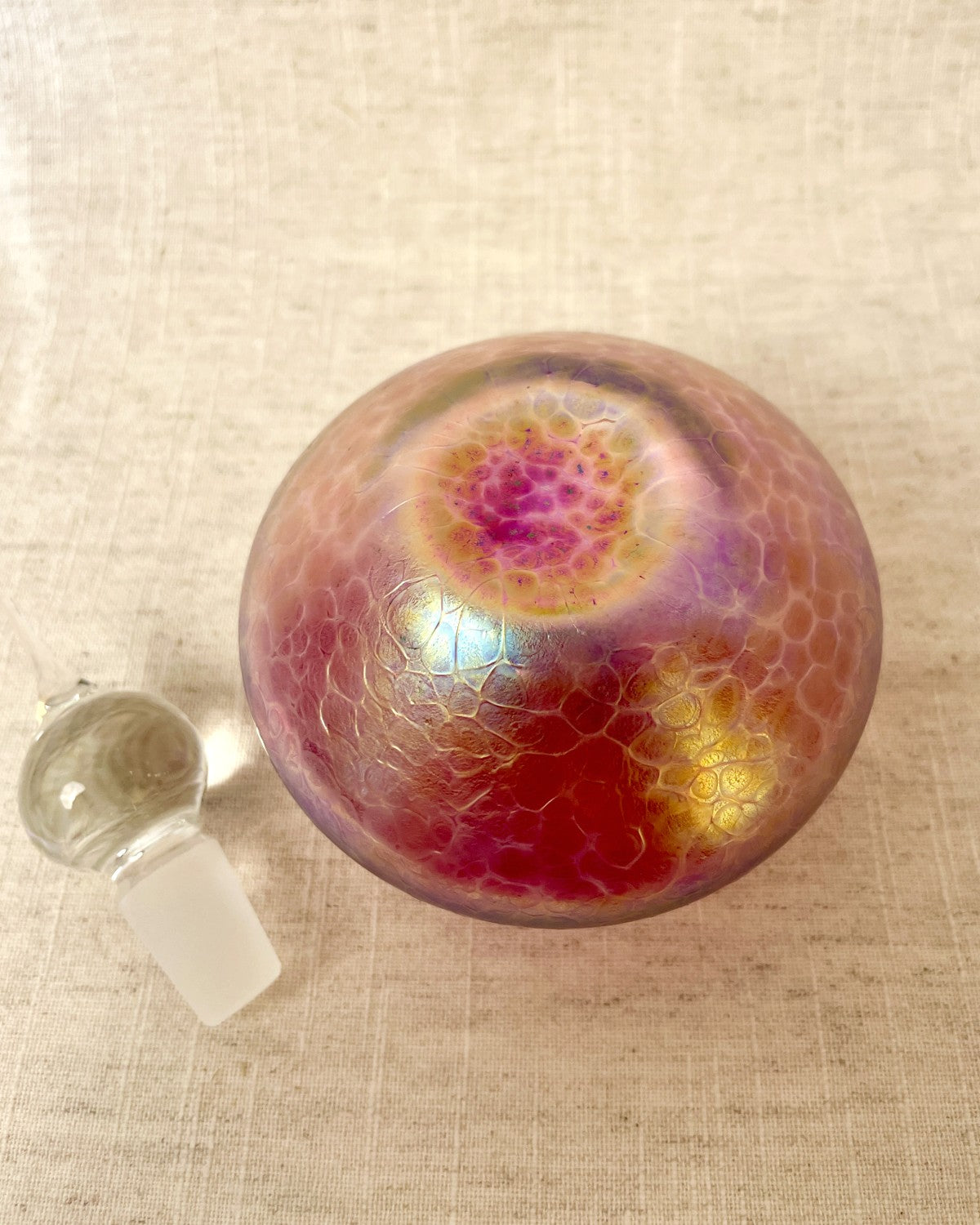 Irredescant Decorative Glass Perfume Bottle