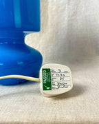 Vintage IKEA Lykta Blue Glass Table Lamp