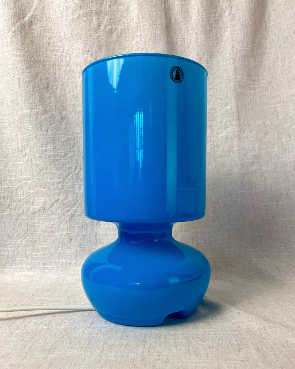 Vintage IKEA Lykta Blue Glass Table Lamp