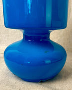Vintage IKEA Lykta Blue Glass Table Lamp