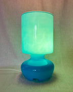 Vintage IKEA Lykta Blue Glass Table Lamp