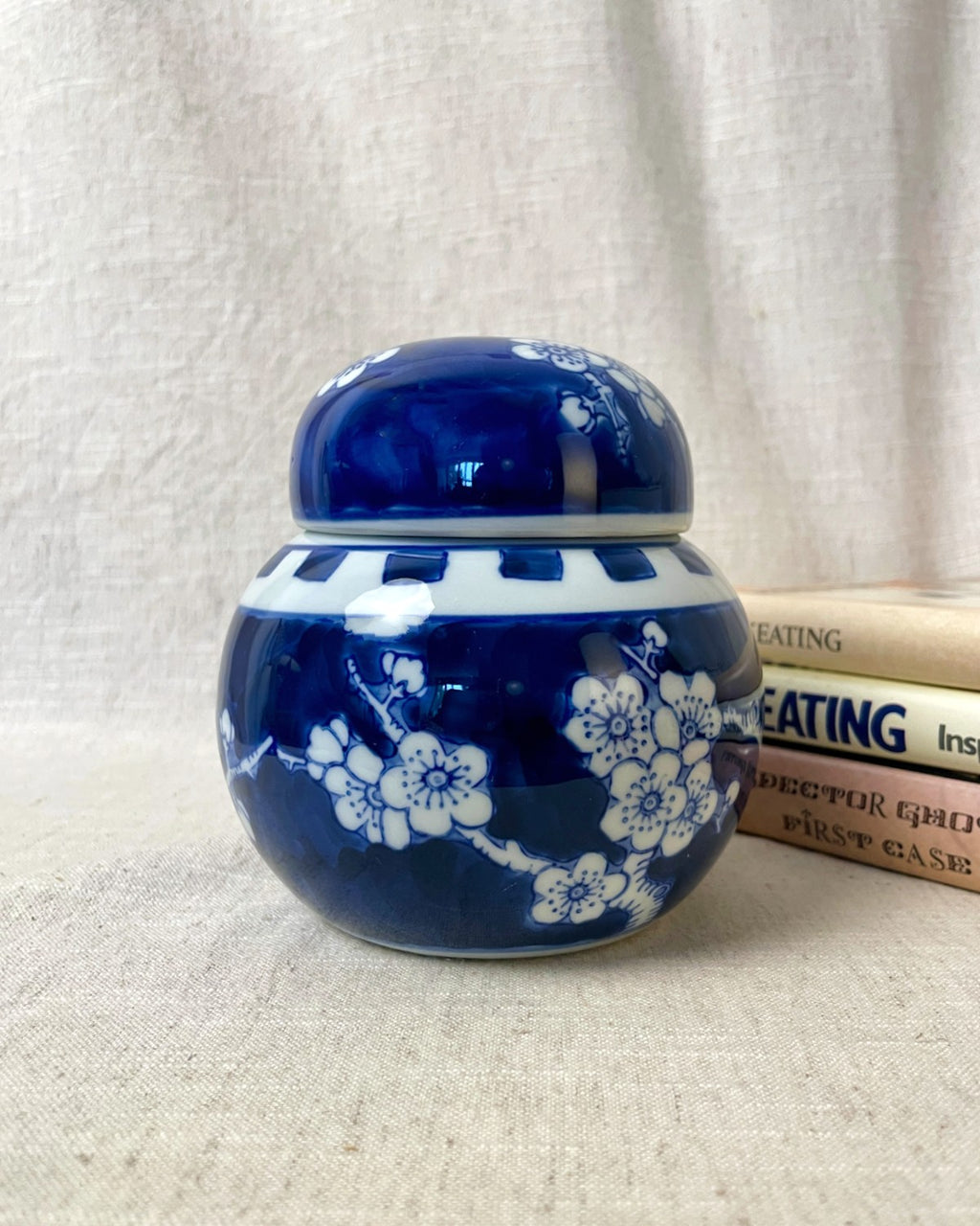 Vintage Chinese Blue and White Ginger Jar
