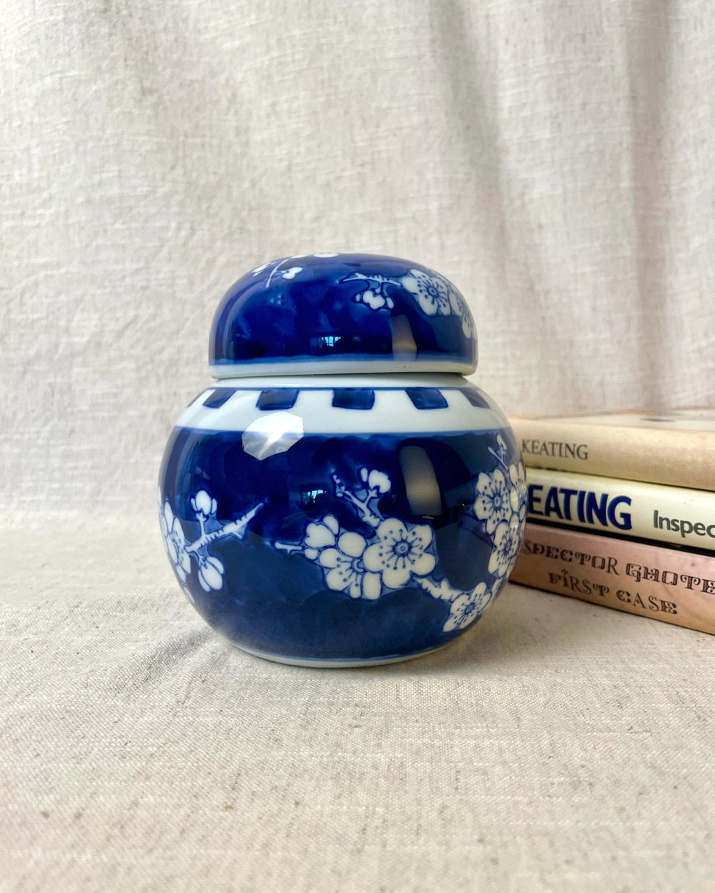 Vintage Chinese Blue and White Ginger Jar