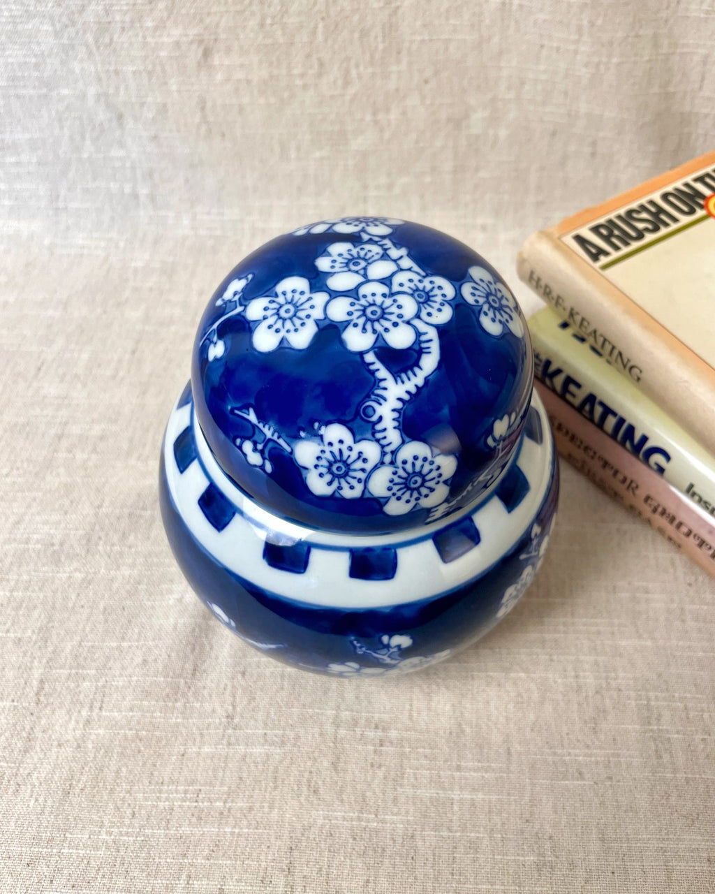 Vintage Chinese Blue and White Ginger Jar