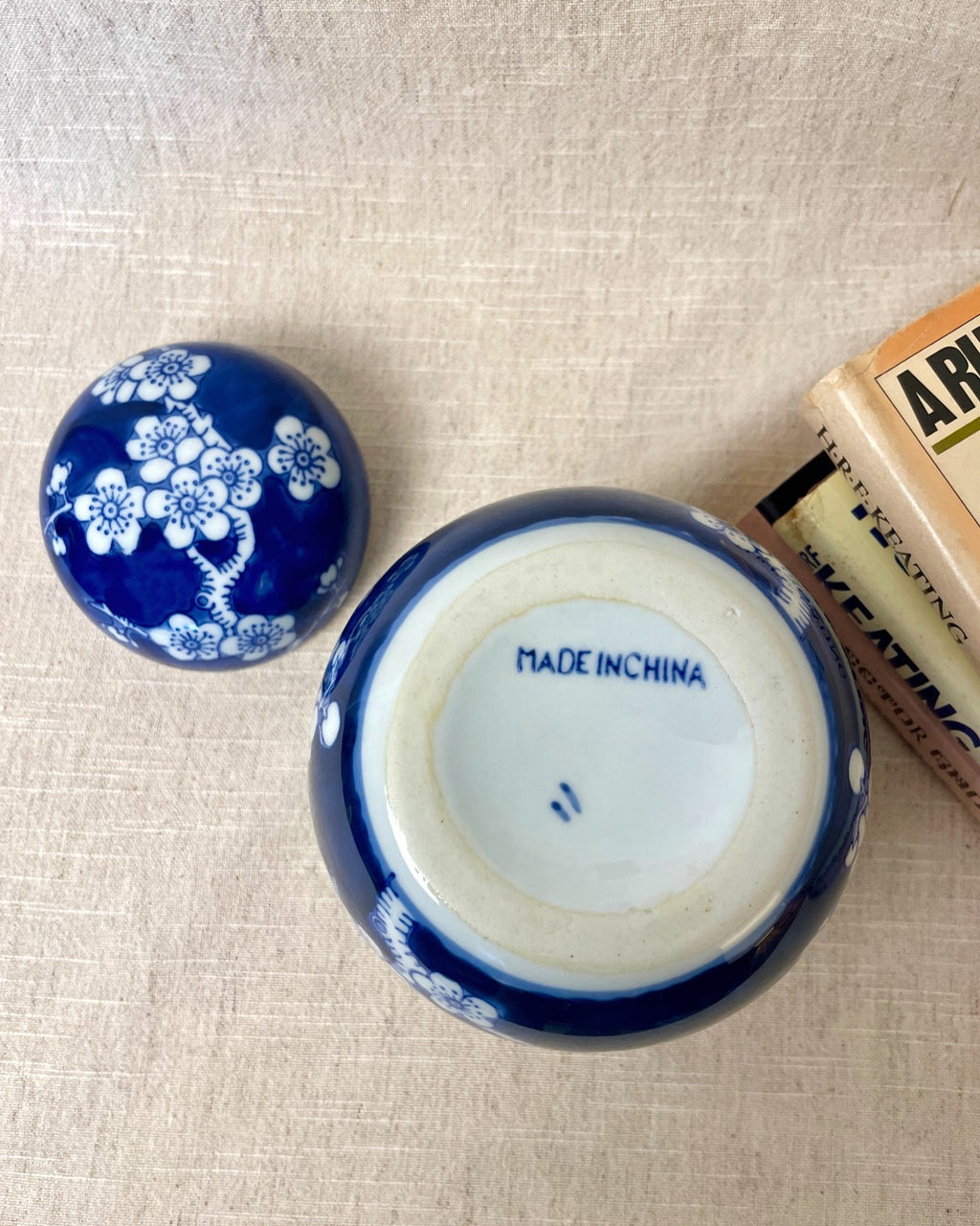 Vintage Chinese Blue and White Ginger Jar