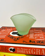 Art Deco Miniature Frosted Green Glass Bowl