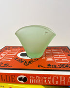 Art Deco Miniature Frosted Green Glass Bowl