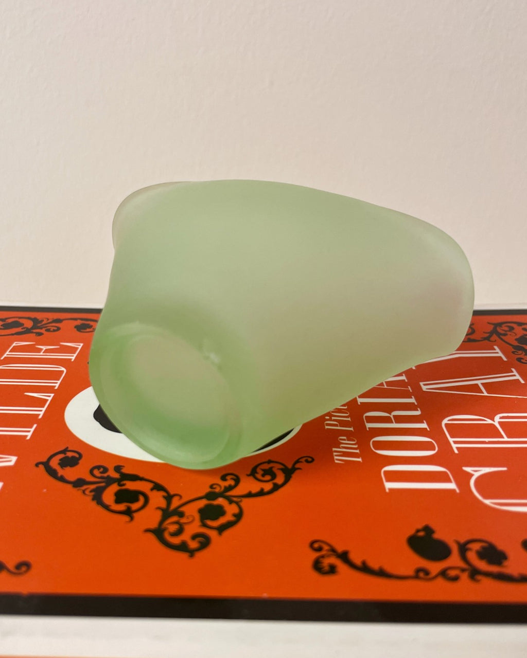 Art Deco Miniature Frosted Green Glass Bowl