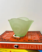 Art Deco Green Frosted Glass Bowl