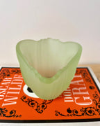 Art Deco Green Frosted Glass Bowl
