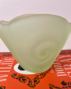 Art Deco Green Frosted Glass Bowl